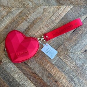 Lululemon athletica Red 3D Geometric Heart Wristlet - SOLD OUT ONLINE
